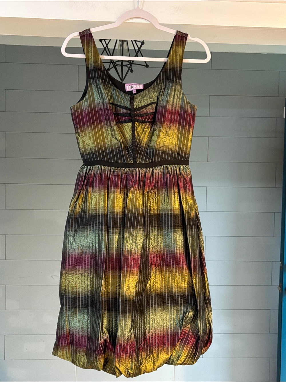 Vivienne Tam vintage iridescent bubble skirt dress